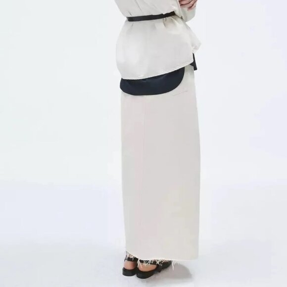 Rag & Bone Avery Denim Maxi Skirt - Ecru, Size 25 - Picture 3 of 7